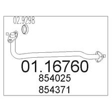 MTS Abgasrohr NEU für Opel Astra F CC Caravan Limo Vectra A 1.4 1.6 Auspuff