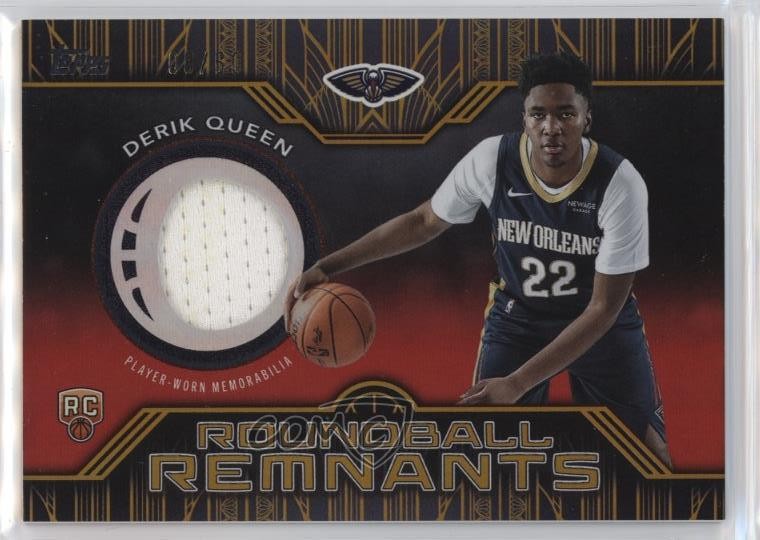 2025-26 Topps Rookie Roundball Remnants Gold Rainbow /50 Derik Queen #RRR-DQ RC