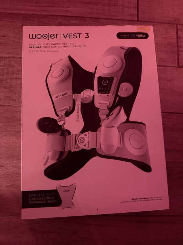 Woojer High-Fidelity Haptic Vest 4 Black  Made for Meta VR Game Music Movie NEW