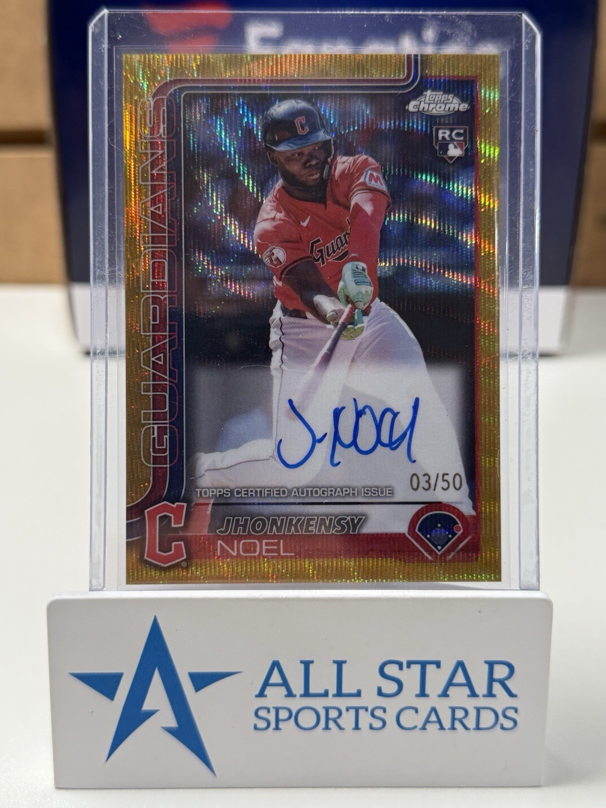 2025 Topps Chrome Jhonkensy Noel Gold Wave Ref. Auto /50 RC Rookie #RA-JN SSP