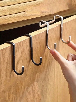3er-Pack Silber Edelstahl ohne Bohren S-Form Aufhängehaken-vielseitig Wand-UK