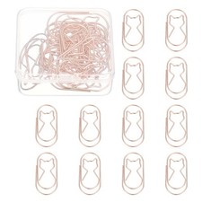 20pcs Rose Gold Plated Metal Cat Staples