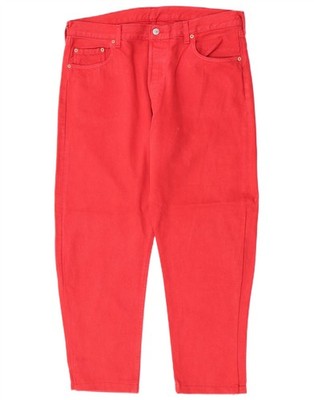 Levi's Herren 501 Cropped Slim Jeans W38 L26 Rot DI07