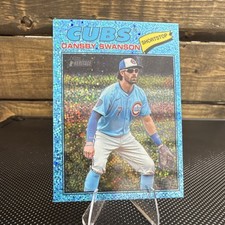 Topps Heritage 2024 Dansby Swanson Sparkle Parallel #457 Cubs MLB Baseball Card