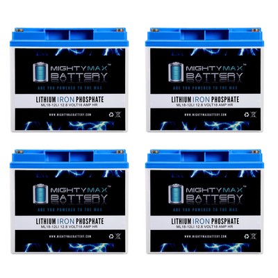 Mighty Max 12V 18AH Lithium Battery Compatible with BMW R1100RS - 4 Pack