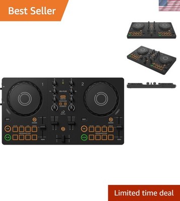 Lightweight Pioneer DJ DDJ- 2-Channel USB Controller - Perfect for DJs On-The-Go