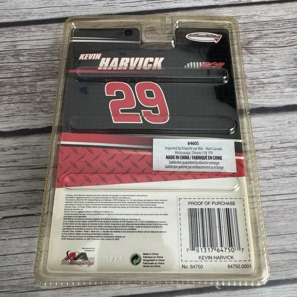 2007 Winners Circle 1/64 Kevin Harvick #29 Pennzoil HOOD rare Canadian exclusive - Image 4 of 4