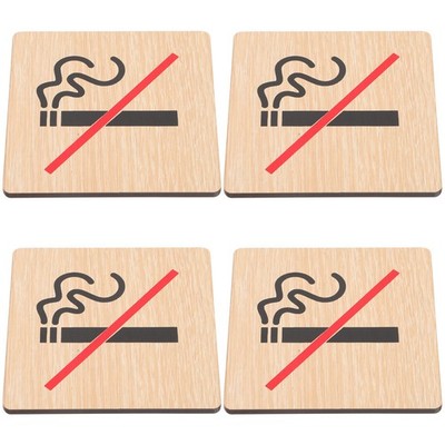 4 Pcs Nicht Rauchen Schild No Smoking Aufkleber Kleines Message Board
