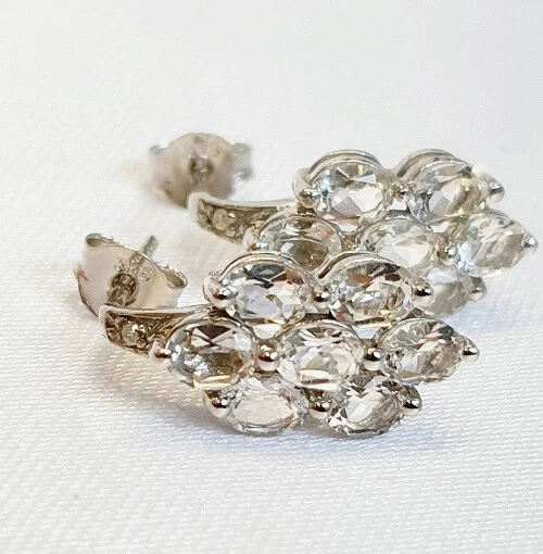Lange Diamant Ohrringe In 14 Karat Gold Und Weißgold Mit Diamant