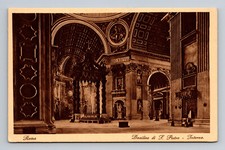 Basilica di San Pietro Cathedral Interior Confession Altar Postcard