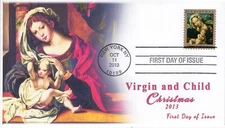 AO-4815-3, 2013, Virgin and Child, Standard Postmark, First Day Cover, Christmas