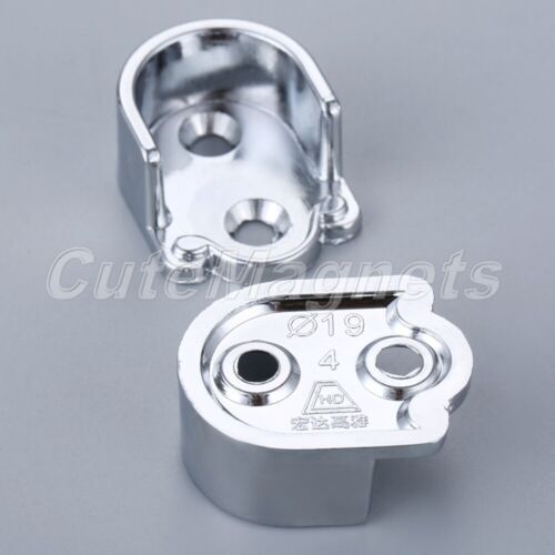 2Pcs Wardrobe Rail Hanger Rod Socket Support 19mm Tube Round End Bracket Holder - Picture 7 of 12