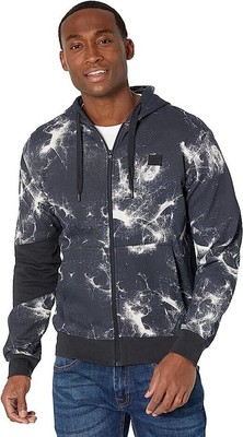 Caterpillar Men's Connect Full-Zip Hooded Sweatshirt Connect AOP-Lunar Rock-Sm