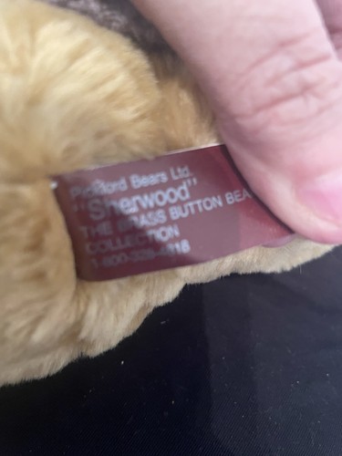 Peluche The Brass Button Bear Collection Sherwood “Bear of Long Life” 1996 de colección nuevo con etiquetas - Imagen 7 de 11