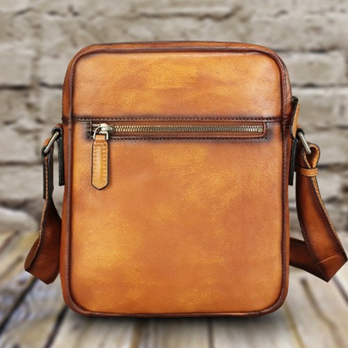 Genuine Leather Purse and Messenger Bag for Men Fashion Leather Shoulder Bags - Picture 6 of 16