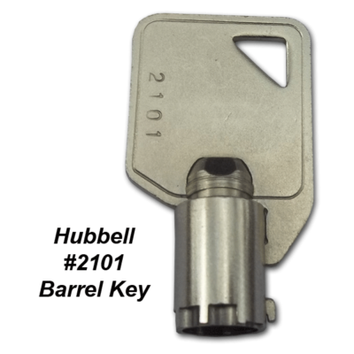 Hubbell #2101 Extra Heavy Duty AC Barrel Tamper Proof Switch Key – 4 Pack