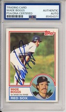 1983 Topps Wade Boggs SIGNED Rookie RC Card PSA DNA COA Certified Autograph HOF