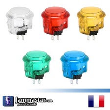 Boutons Arcade Compatibles / copies SANWA OBSF-30 transparent - push buttons