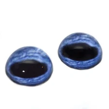 Pair High Dome Blue Fawn Deer Half Sphere Glass Eyes for Taxidermy Jewelry Art