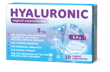Hyaluronic Vaginal Suppositories - Vaginal Moisurizer - Natural and Hormone Free