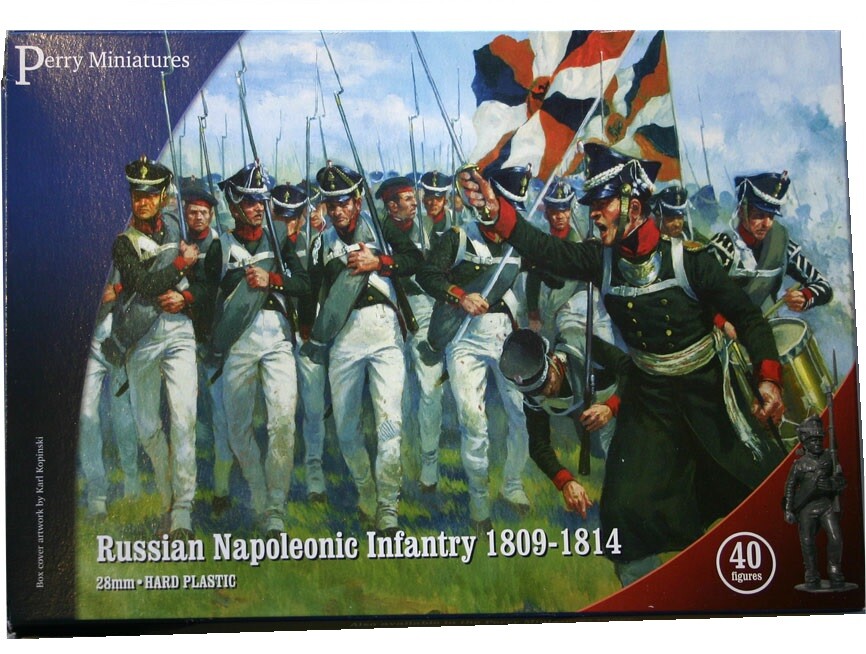 Perry Miniatures Russian Napoleonic Infantry 1809-1814 - 40 x 28mm Scale Models