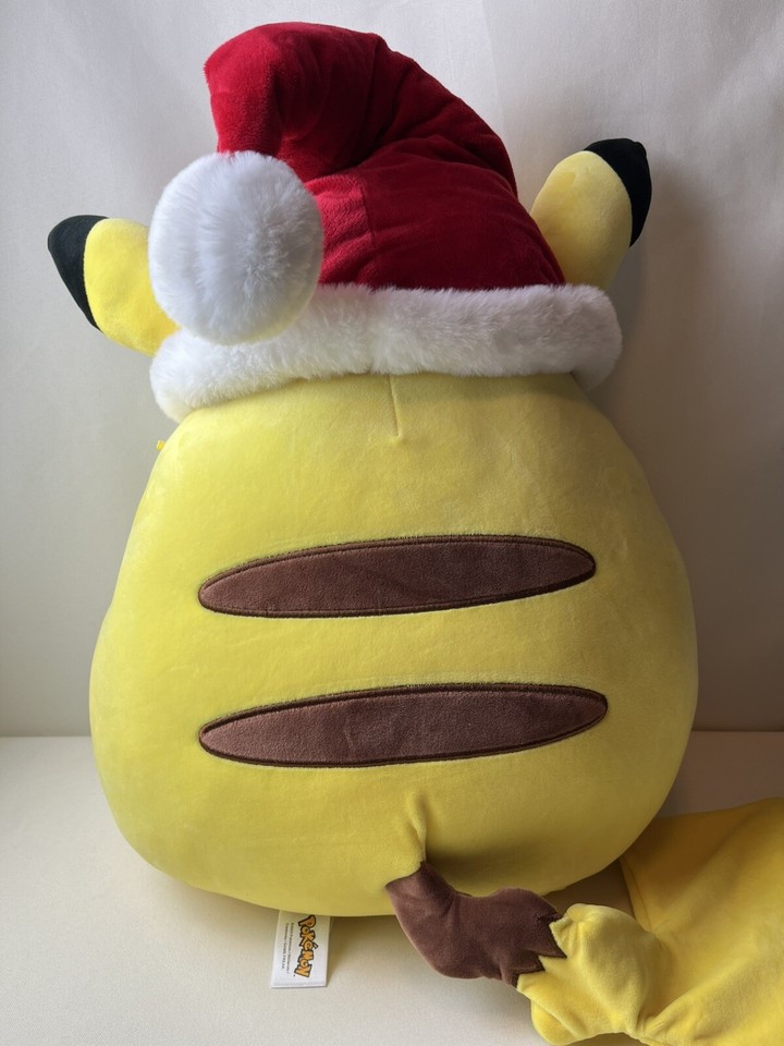 Squishmallow Pokémon Pikachu Christmas Santa Claus Large 20” Original