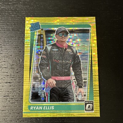 RYAN ELLIS 2022 PANINI NASCAR OPTIC PRIZM GOLD PULSAR RATED ROOKIE RC     