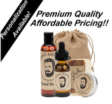 Beard Growth Kit - Beard Oil - Beard Balm - Beard Wash - Soap - 8 Scents