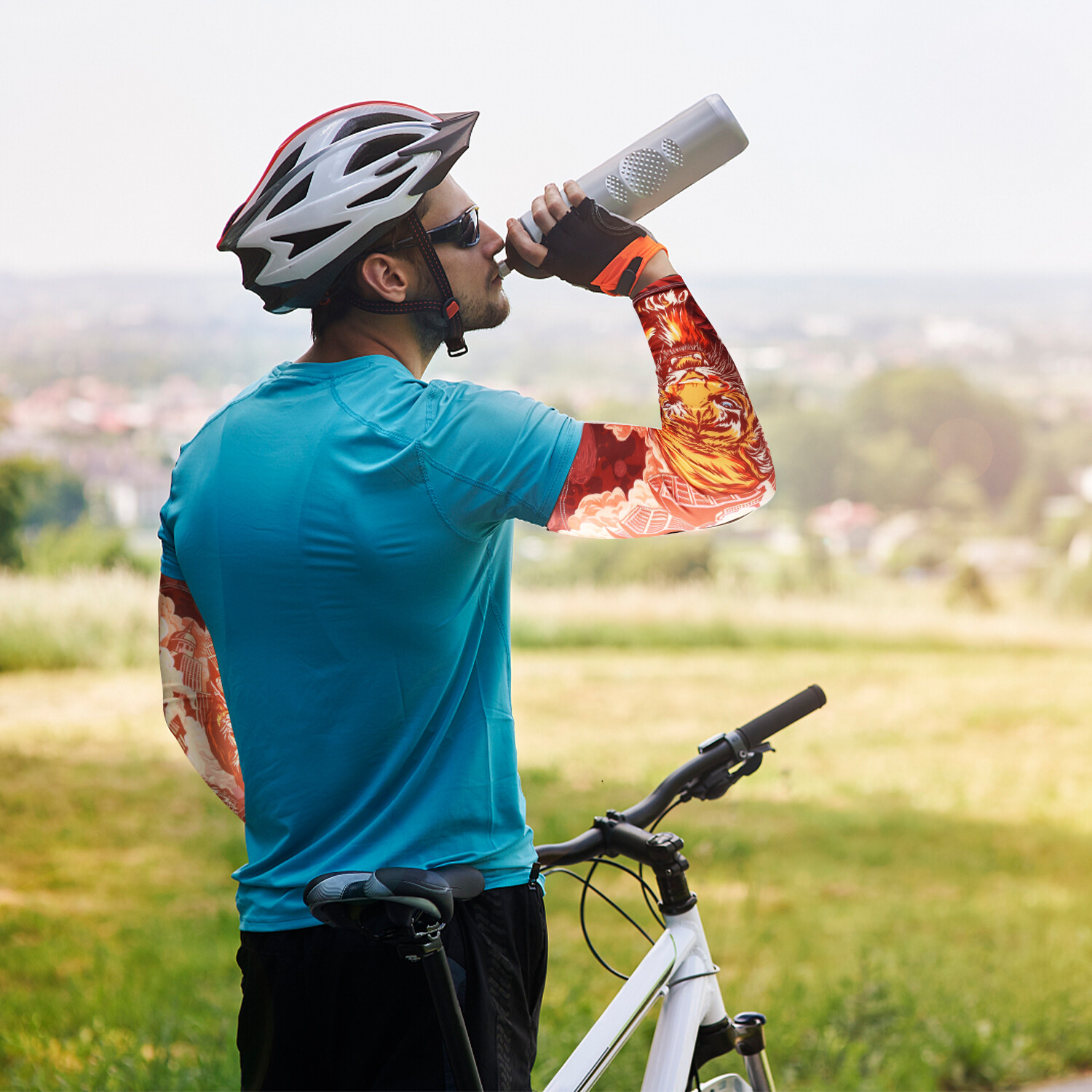 Tattoo Sunscreen Sleeve Arm Protection Block UV Anti-skid Breathable Cycling USA