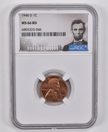 MS66 RD 1946-D Lincoln Wheat Cent NGC Special Label