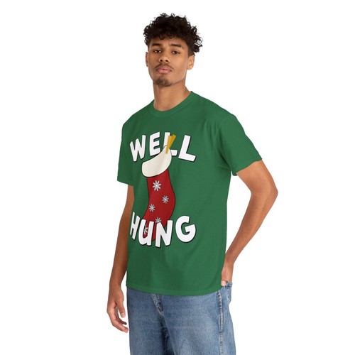 Well Hung Christmas Stocking Funny Graphic Tee Shirt - 第 43/49 張圖片