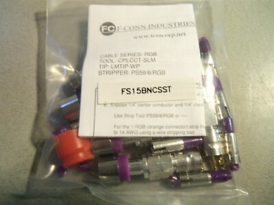 F-Conn  FS15BNCSST RGB Compression Connector Kit *FREE SHIPPING*
