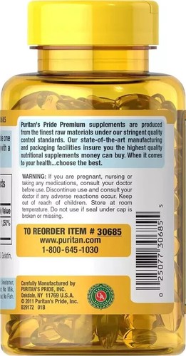 VITAMIN D3 Mega Potency PURITANS PRIDE 5000 IU Immune Supplement 200 Softgels - Picture 2 of 2