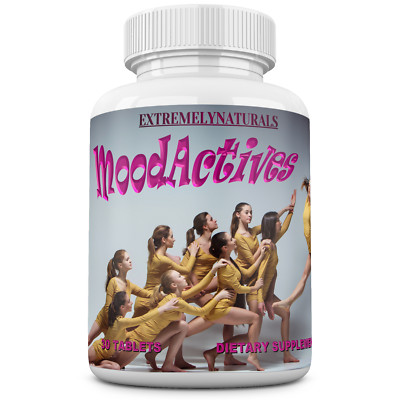 MOODACTIVES Stress Relief Supplement. Women Positive Mood Boost Enhancer.