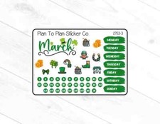 2753-3 March Journal Planner Stickers.