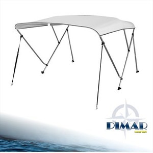 Tendalino Bimini Pimar Per Gommoni - 3 Archi Alluminio, Blu 180x170x140cm