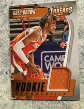 Greg Brown 2021-22 Panini Chronicles Draft RC Threads Jersey Swatch GREEN
