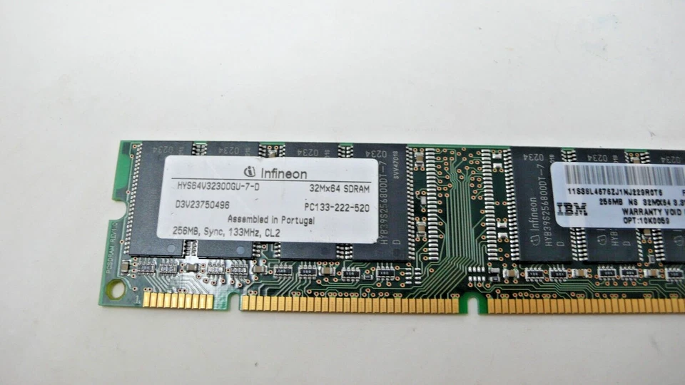 IBM 10K0060 256MB PC-133 DDR Memory Module 38L4681 - Image 3 of 4