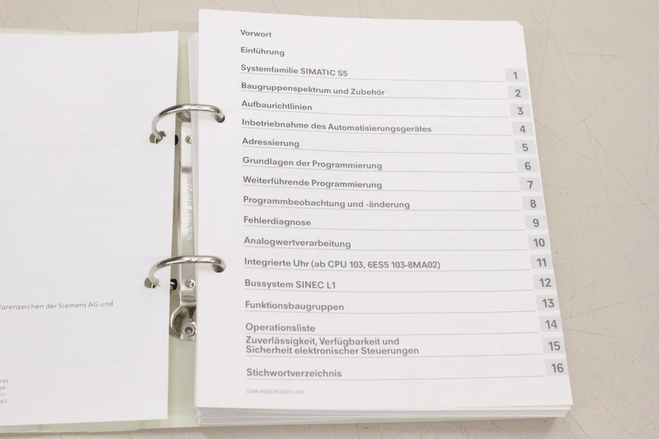 SIEMENS SIMATIC S5 6ES5 998-0UB12 Buch 6ES5 998-0UB12 - Bild 2 von 2