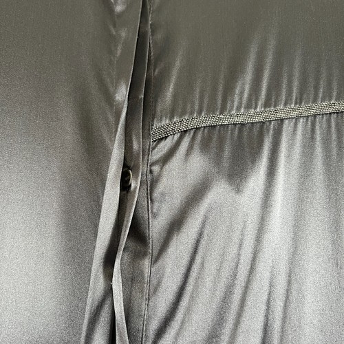 Fabiana Filippi Damen S Knopfleiste Seidenbluse Metallic Perlendetail grau neu mit Etikett - Bild 10 von 19