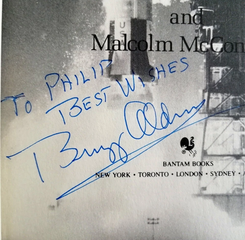 Buzz Aldrin Apollo 11 LMP Moonwalker Signed Book Men From Earth 1st Edition - Image 2 of 3