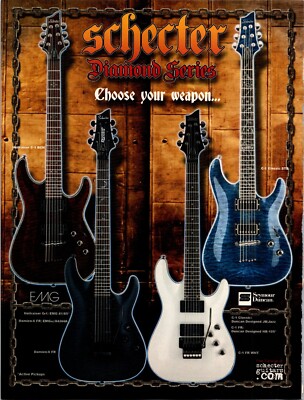 Schecter Guitars Diamond Series Original Print Ad