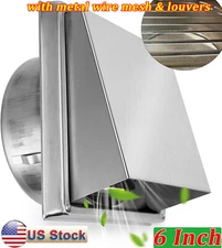 Stainless Steel Wall Air Vent Ducting Ventilation Exhaust Grille Cover Outlets