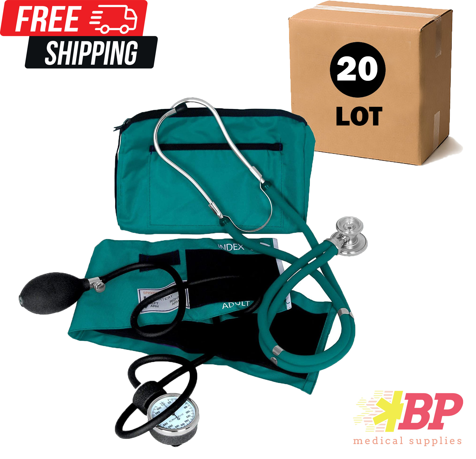 Lot of 20 Dixie EMS Blood Pressure and Sprague Stethoscope Kit Teal eBay