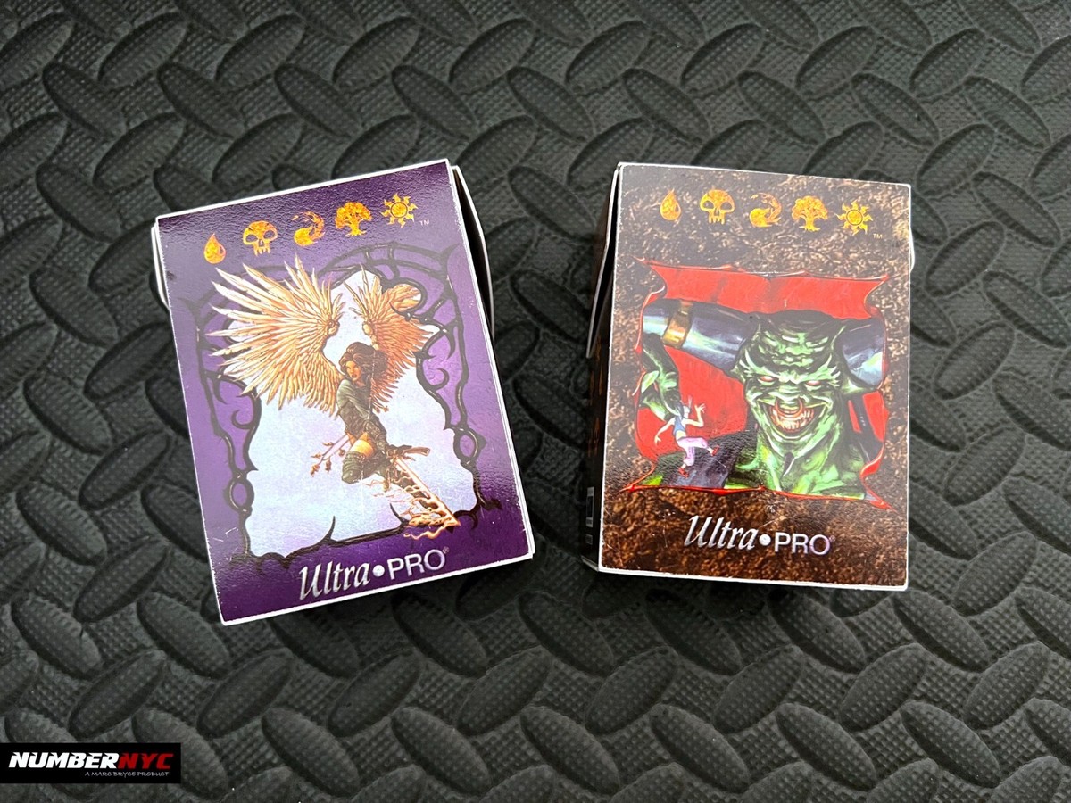2x Vintage Ultra Pro MtG Deck Box Black Lotus Juzam Djinn Tempest