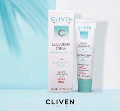 1 Pack X Cliven 7 Days Deodorant Cream for Intense Perspiration, 25 ml - 0.9 Oz