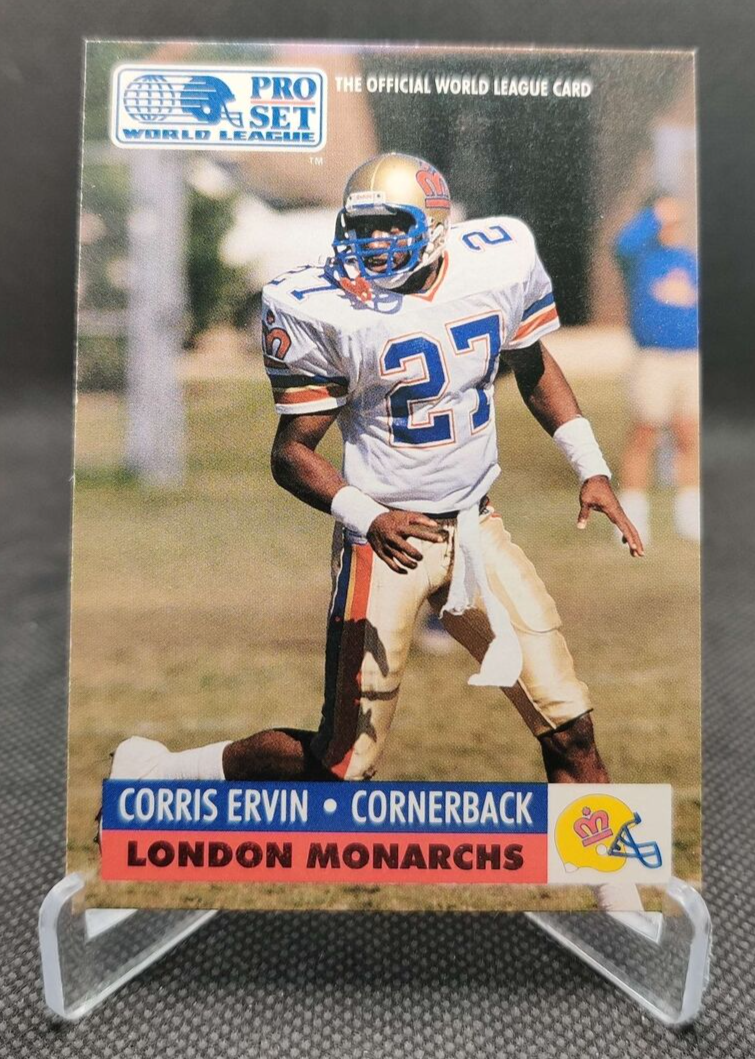 1991 Pro Set World League #13 Corris Ervin London Monarchs
