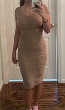 PrimeCut Beige Bodycon Dress