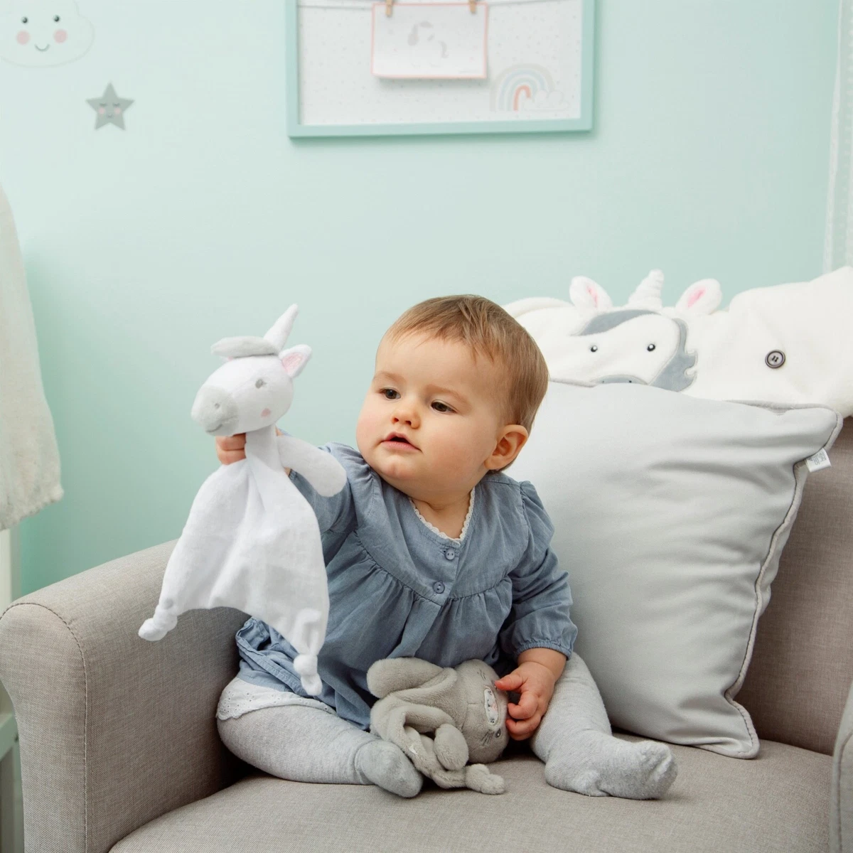 Unicorn baby comforter top