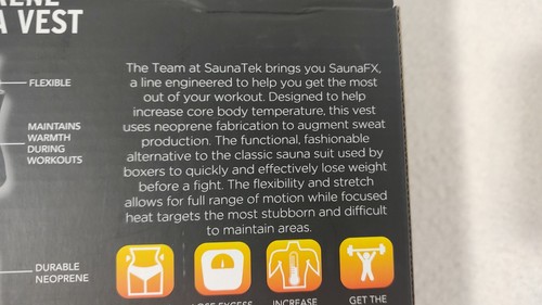 SaunaFX Women's Neoprene Sauna Vest Slimming Body Shaper Microban Large - 第 6/7 張圖片